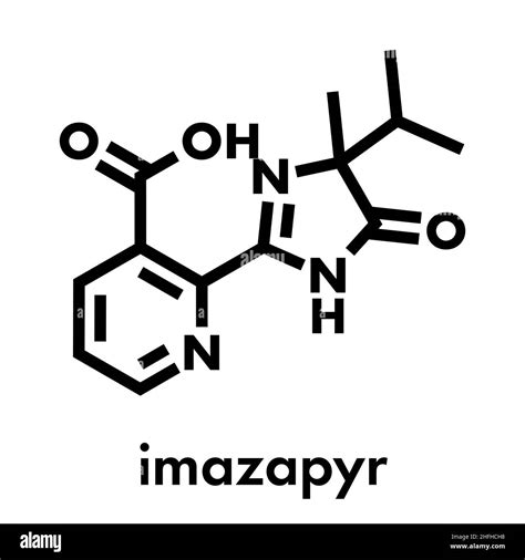 Imazapyr Herbicide Molecule Skeletal Formula Stock Vector Image And Art