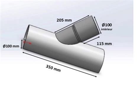 Selle de Branchement 100x100 à 45PVC à coller