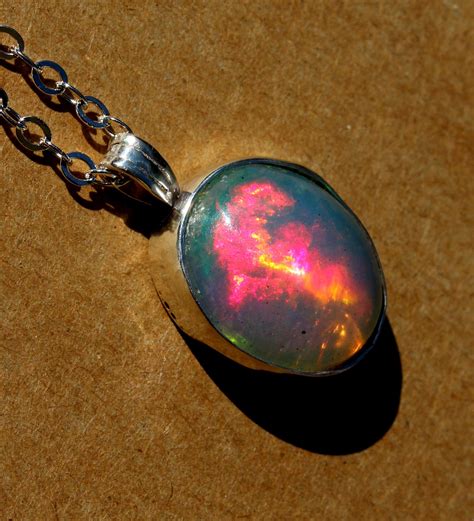 Ethiopian Opals Pendant Ethiopian Opal Jewelry Ethiopian Opal