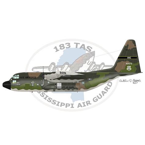 Lockheed C 130H Hercules 183TAS Digital Art By Arthur Eggers Fine Art