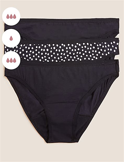 Buy Pk Mixed Absorbency Period Bikini Knickers At Marks Spencer
