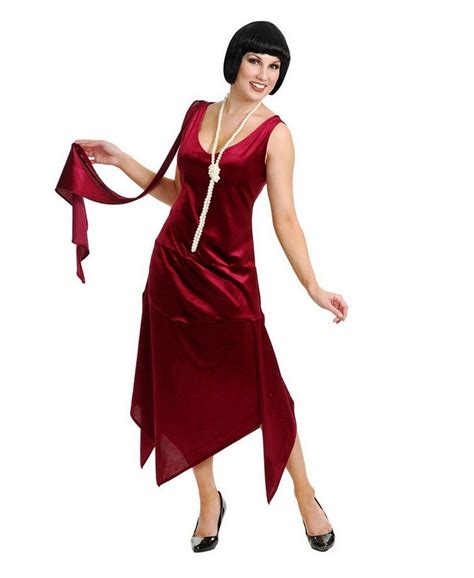 Buyseasons Womens Sandy Speak Easy Flapper Maroon Adult Costume Macys