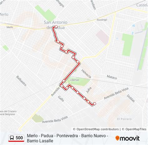 500 Route Schedules Stops Maps Estación Padua B Nuevo Updated