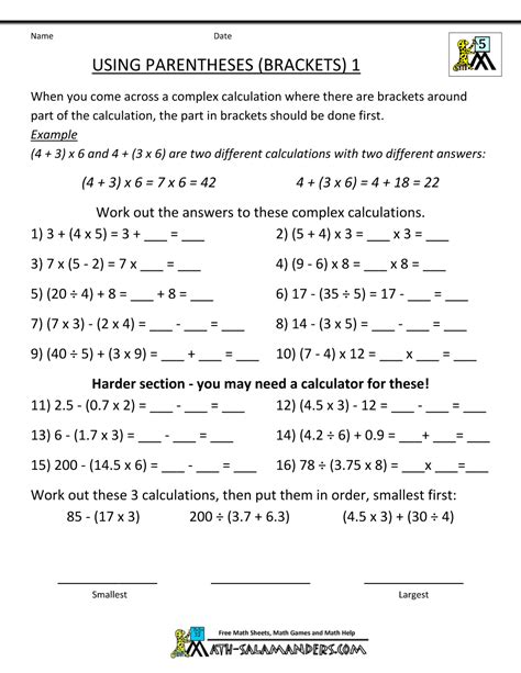 Bodmas Fraction Worksheets For Grade 5 With Answers - Timmy Renfro's ...