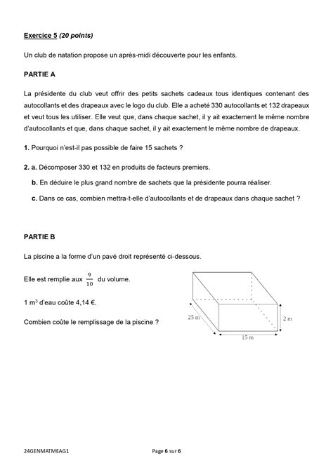 Maxi Annales Spa C Cial Brevet Sujets Corriga C S 7