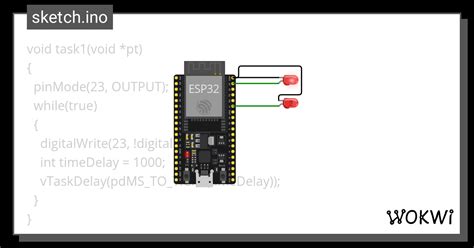 01多任务 Wokwi Esp32 Stm32 Arduino Simulator