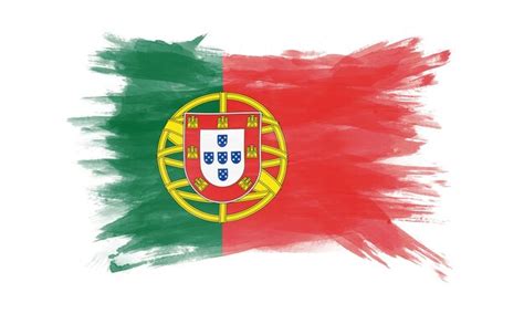 Premium Photo Portugal Flag Brush Stroke National Flag