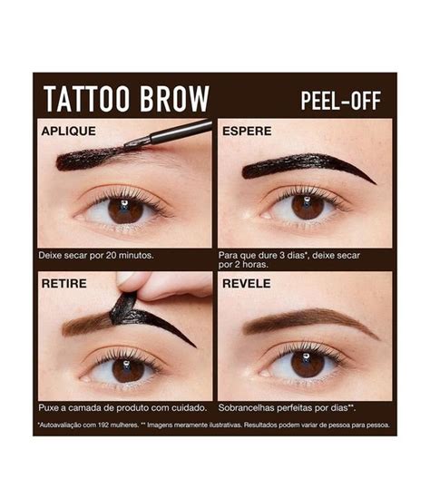 Gel De Sobrancelhas Maybelline Tattoo Brow Peel Off Tint Dark Brown