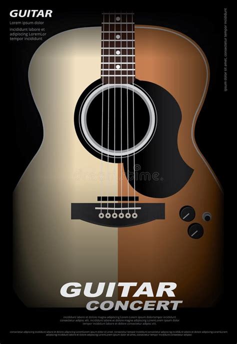 Guitar Concert Poster Background Template Stock Vector Illustration Of Concert Band 184767762