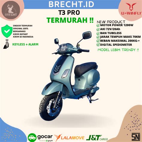 Jual Sepeda Motor Listrik Vespa UWINFLY T3 T3s T3 Pro T3S Pro