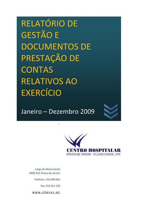 PDF RELATÓRIO DE GESTÃO E DOCUMENTOS DE PRESTAÇÃO e Contas 2009