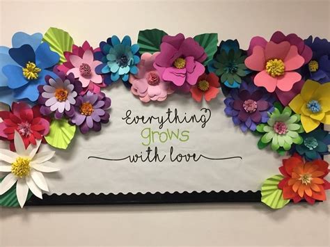 Easy Paper Flowers For Bulletin Board