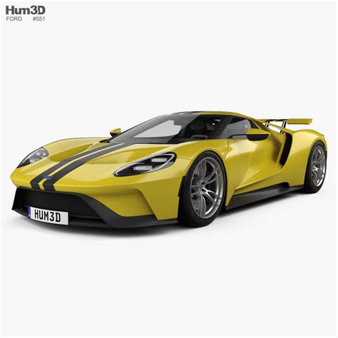 Ford GT with HQ interior 2020 3D model - Download Sports car on 3DModels.org