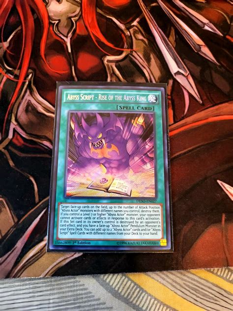 Yugioh Tcg Abyss Script Rise Of The Abyss King Deso En027 Secret 1st Edition Ebay