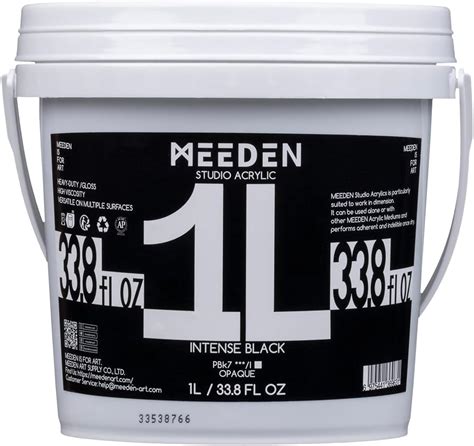 Amazon MEEDEN Intense Black Acrylic Paint Heavy Body Gloss