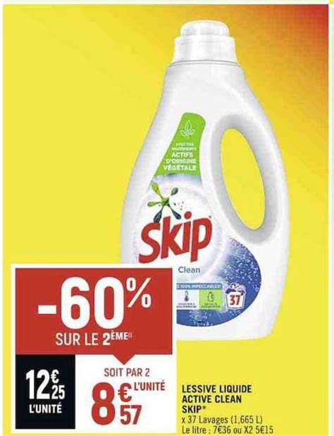 Promo Lessive Liquide Active Clean Skip Chez Spar ICatalogue Fr