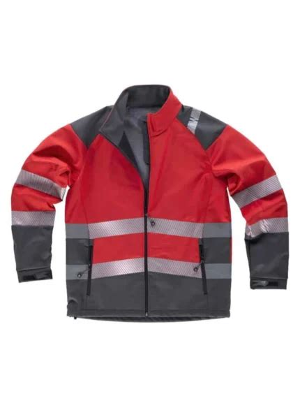 WorkTeam Chaqueta Workshell De Alta Visibilidad Combinada Con Cintas