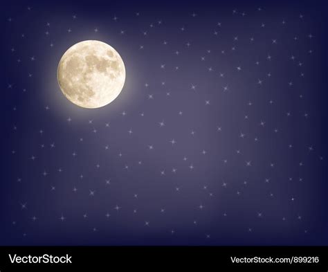 Background with full moon Royalty Free Vector Image