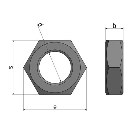 ISO 8675 Sechskantmutter M12x1 5 Mm Niedrige Form Mit Fase