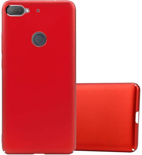 Cadorabo Hoesje Voor HTC Desire 12 PLUS In METAAL ROOD Hard Case