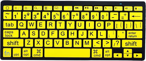 Boogiio Large Print Computer Keyboard Wired Usb High