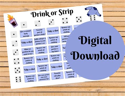 Drink Or Strip Adult Dice Game Dice And Drinking Game For Adults Only Great For Couples