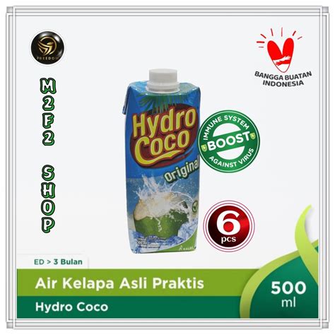 Minuman Air Kelapa Hydro Coco Original 500 Ml Kemasan 6 Pcs