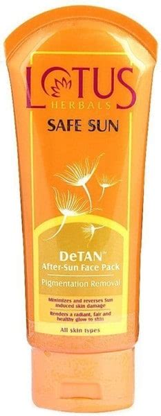 Lotus Herbals Safe Sun Detan After Sun Face Pack 100gm Price In India