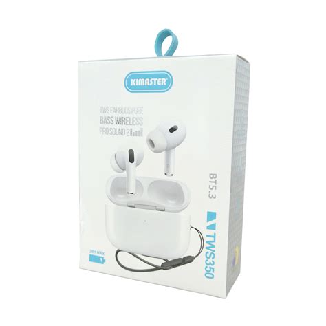 Fone Intra Auricular Bluetooth TWS Kimaster TWS350 Branco Kase