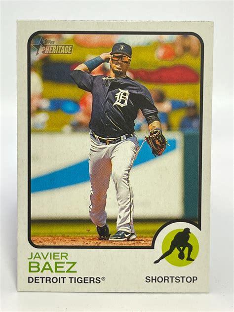 2022 Topps Heritage High JAVIER BAEZ Tigers 692 Image Variation Sp EBay