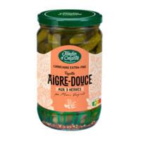 Cornichons aigres doux paysanne Bio KUHNE le pot de 670g à Prix Carrefour