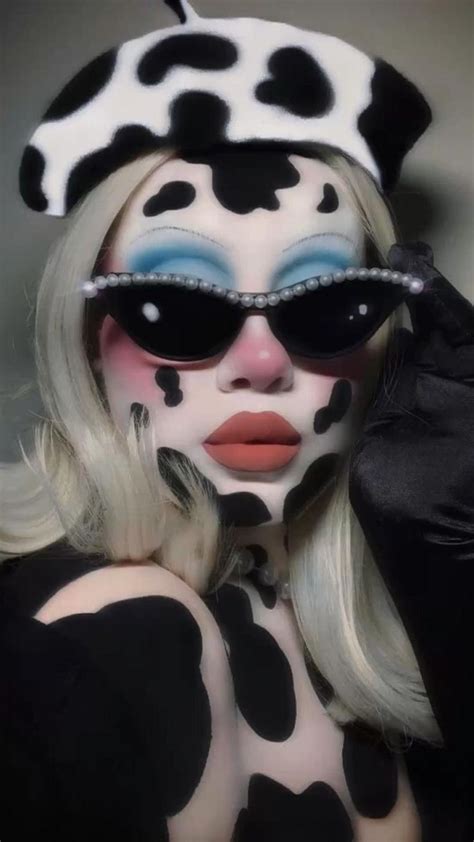 Cute cow makeup for Halloween 🐮🐄💗 | Halloween makeup, Creative makeup ...