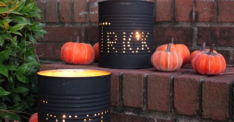 Crafting on a Budget: DIY: Halloween Tin Can Luminaries