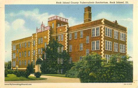 Rock Island County Illinois Tuberculosis Sanitarium Vintage Postcard