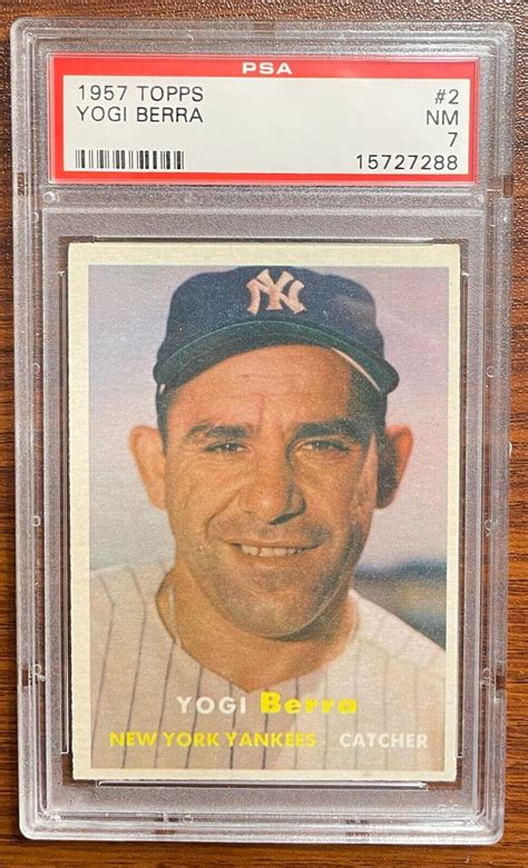 Topps Yogi Berra Ny Yankees Psa Nm Ebay