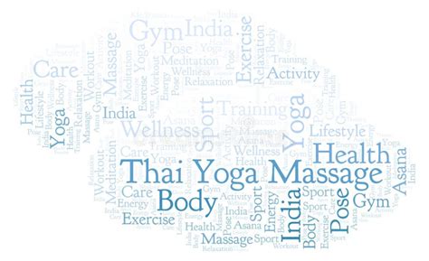 Thai Yoga Massage Word Cloud Stock Illustration Illustration Of