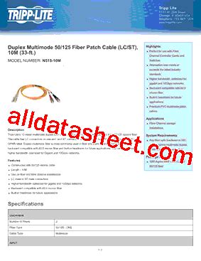 N M Datasheet Pdf Tripp Lite All Rights Reserved