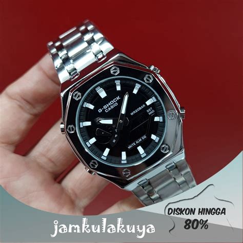 Jual Jam Tangan Pria G Shock Gm 2100 Autolight Stainless Steel 45mm