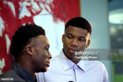 Giannis And Thanasis Antetokounmpo At The Occ In Athens Greece Photos And Premium High Res