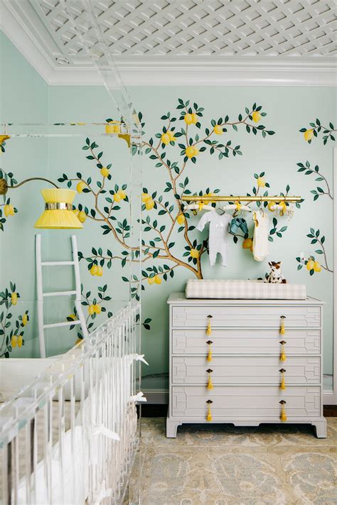 Lemon, Handmade Wallpaper, Lemon Tree and Butterfliescustom Design to ...