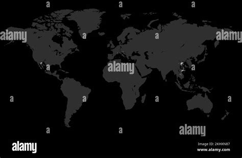 Covid-19 Coronavirus World Infection Spread Animation Across World Map ...