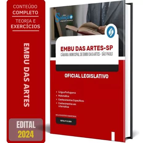 Apostila Oficial Legislativo Concurso Embu Das Artes Sp Frete grátis