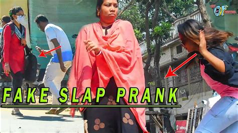 Best Fake Slap Prank On Cute Girl Crazy Guy On Street Prank 3 Out