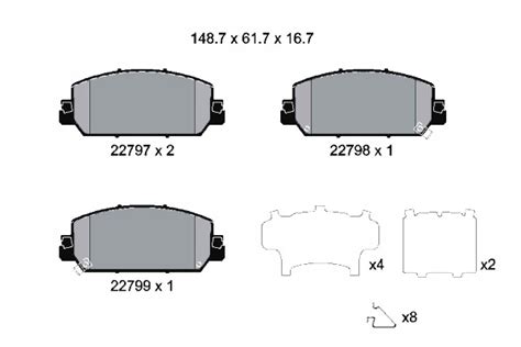 TEXTAR KLOCKI HAMULCOWE PRZÓD HONDA CR V V 1 5 2 4 12 16 2279701 za