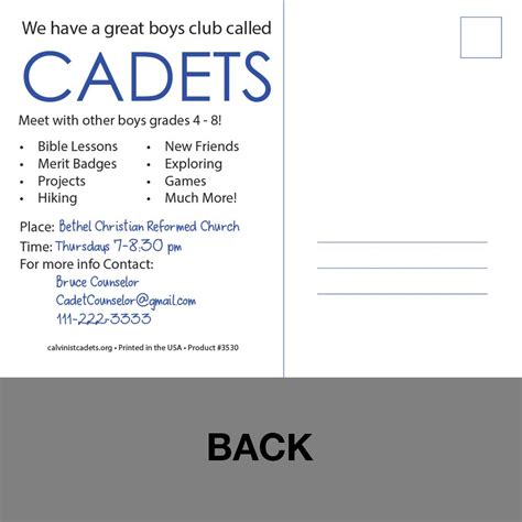 Customizable Postcards – Shop Cadets