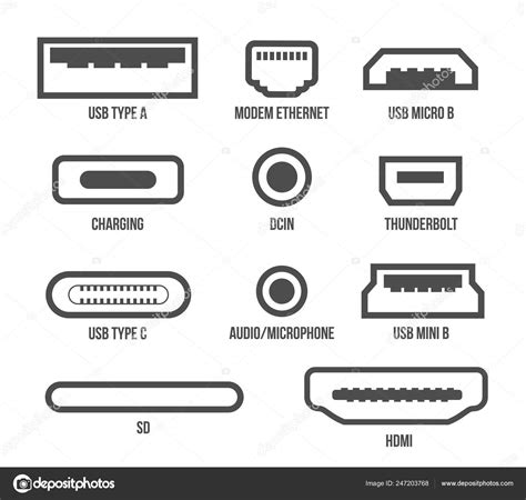 Creative Vector Illustration Of Usb Computer Universal Connectors Icon