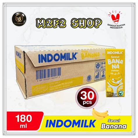 Jual Susu Indomilk Seoul Banana Pisang Kotak Uht 180 Ml Kemasan