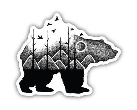 Stickers Northwest Vinyl Sticker Bear Mountain 1 Ct Fred Meyer