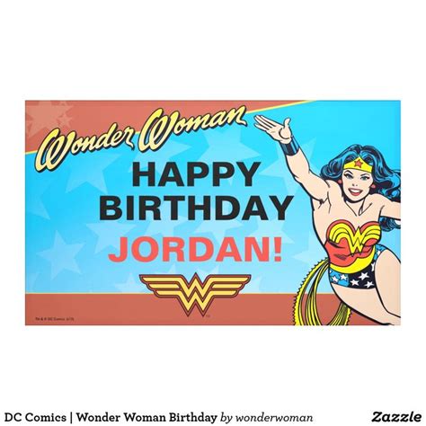 A Sign That Says Wonder Woman Happy Birthday Jordan