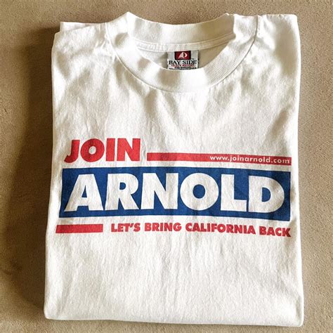 Vintage Arnold Schwarzenegger Campaign Tee... - Depop